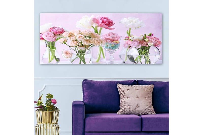 CANVASTAVLA YTY Floral & Botanical Flerfärgad 120x50 cm - Inredning & dekor - Tavlor & konst - Canvastavla