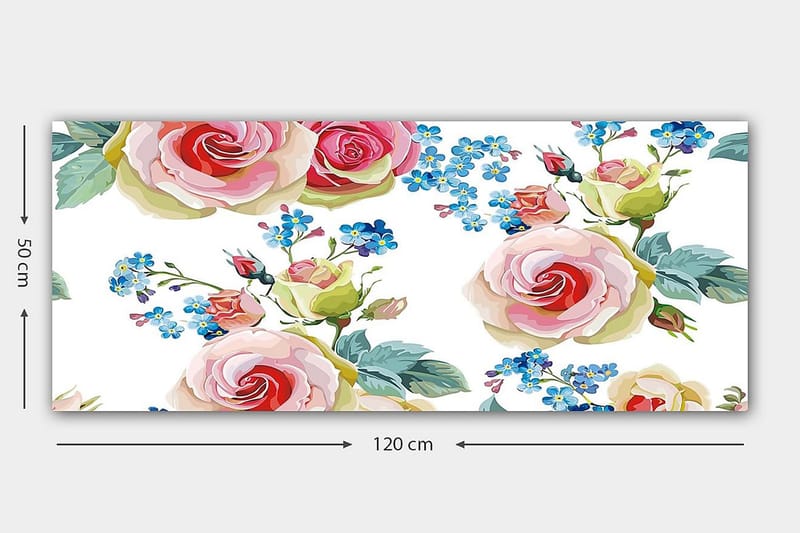 CANVASTAVLA YTY Floral & Botanical Flerfärgad 120x50 cm - Inredning & dekor - Tavlor & konst - Canvastavla