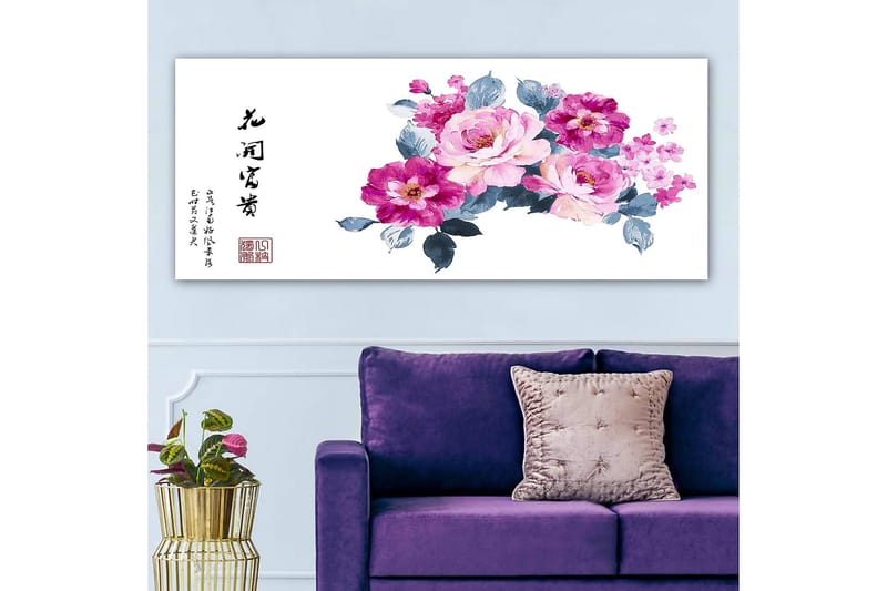 CANVASTAVLA YTY Floral & Botanical Flerfärgad 120x50 cm - Inredning & dekor - Tavlor & konst - Canvastavla