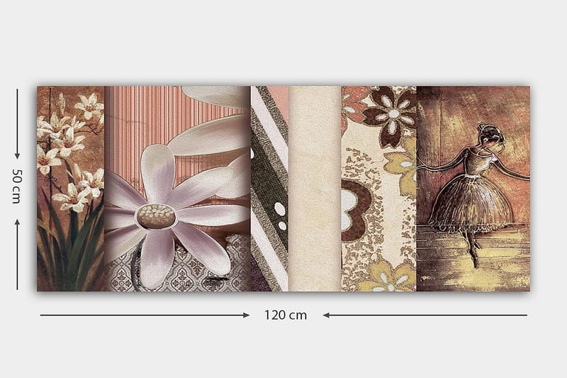 CANVASTAVLA YTY Floral & Botanical Flerfärgad 120x50 cm - Inredning & dekor - Tavlor & konst - Canvastavla