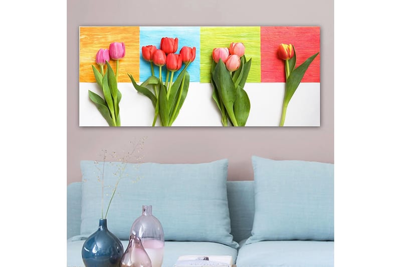 CANVASTAVLA YTY Floral & Botanical Flerfärgad 120x50 cm - Inredning & dekor - Tavlor & konst - Canvastavla