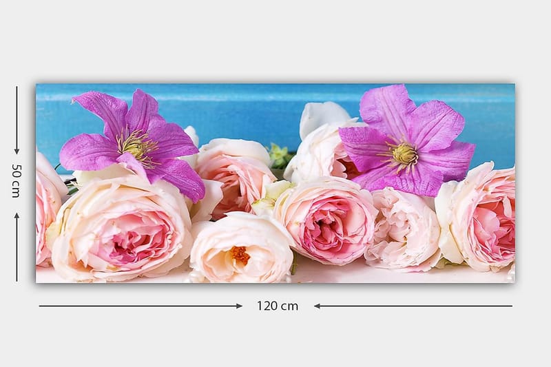 CANVASTAVLA YTY Floral & Botanical Flerfärgad 120x50 cm - Inredning & dekor - Tavlor & konst - Canvastavla