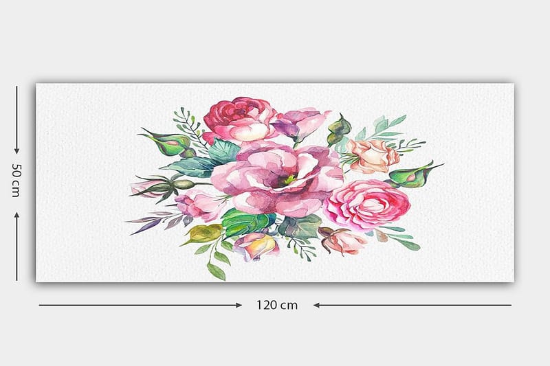 CANVASTAVLA YTY Floral & Botanical Flerfärgad 120x50 cm - Inredning & dekor - Tavlor & konst - Canvastavla