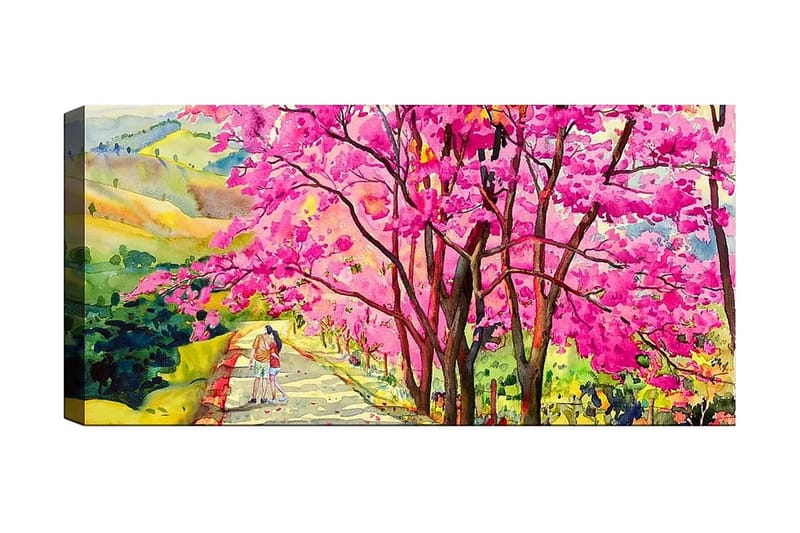 CANVASTAVLA YTY Floral & Botanical Flerfärgad 120x50 cm - Inredning & dekor - Tavlor & konst - Canvastavla