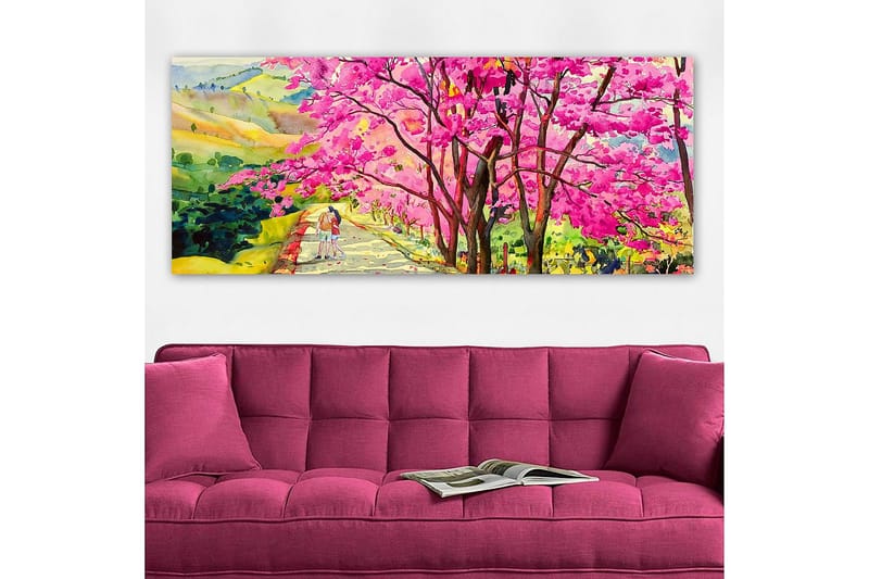 CANVASTAVLA YTY Floral & Botanical Flerfärgad 120x50 cm - Inredning & dekor - Tavlor & konst - Canvastavla