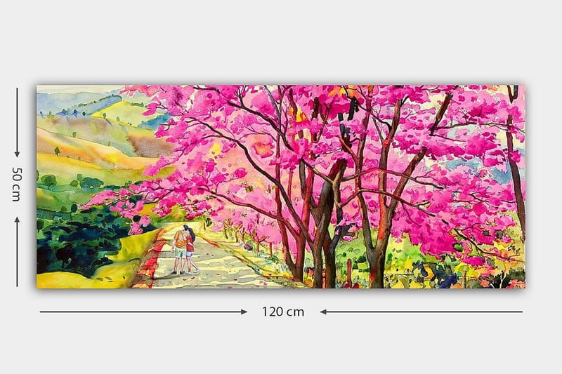 CANVASTAVLA YTY Floral & Botanical Flerfärgad 120x50 cm - Inredning & dekor - Tavlor & konst - Canvastavla