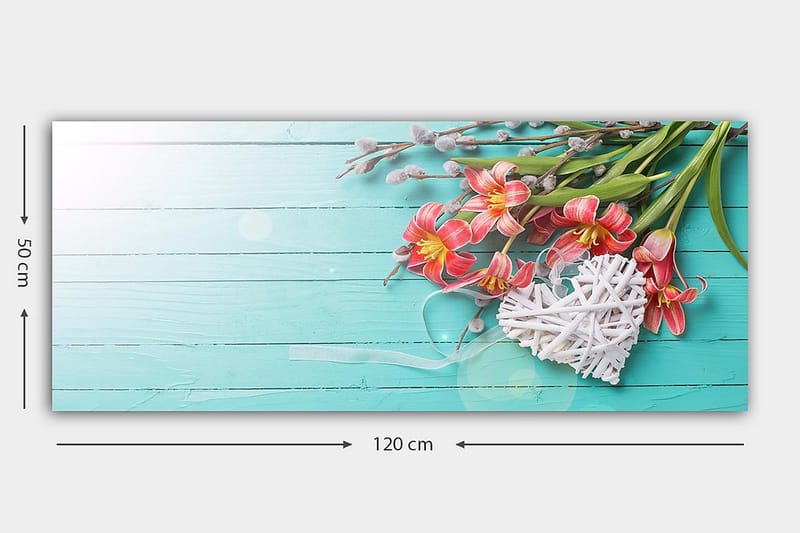 CANVASTAVLA YTY Floral & Botanical Flerfärgad 120x50 cm - Inredning & dekor - Tavlor & konst - Canvastavla