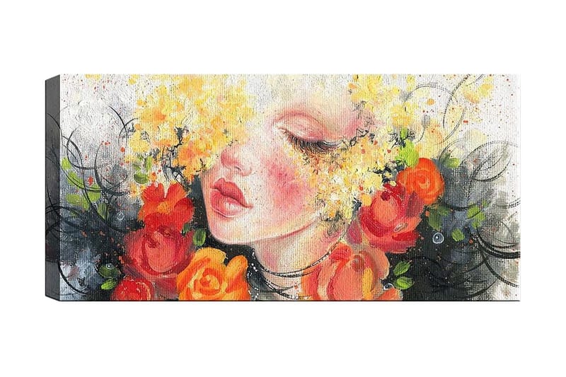 CANVASTAVLA YTY Floral & Botanical Flerfärgad 120x50 cm