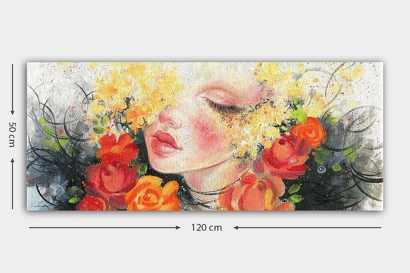 CANVASTAVLA YTY Floral & Botanical Flerfärgad 120x50 cm - Inredning & dekor - Tavlor & konst - Canvastavla