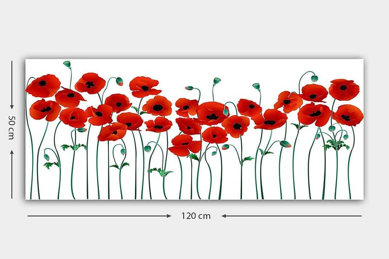 CANVASTAVLA YTY Floral & Botanical Flerfärgad 120x50 cm - Inredning & dekor - Tavlor & konst - Canvastavla