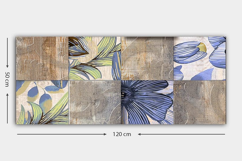 CANVASTAVLA YTY Floral & Botanical Flerfärgad 120x50 cm - Inredning & dekor - Tavlor & konst - Canvastavla
