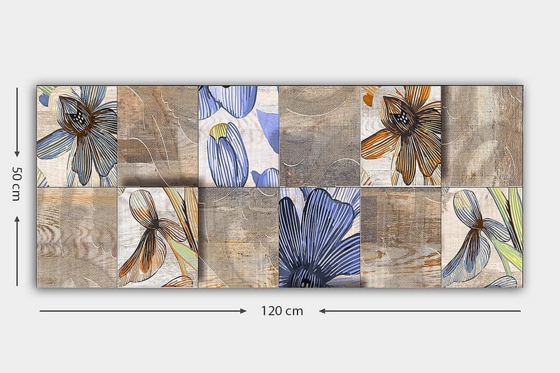 CANVASTAVLA YTY Floral & Botanical Flerfärgad 120x50 cm - Inredning & dekor - Tavlor & konst - Canvastavla