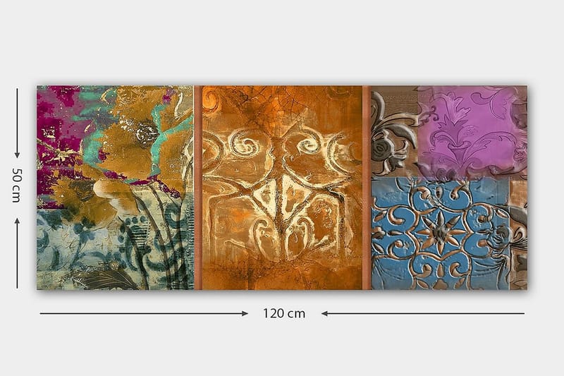 CANVASTAVLA YTY Floral & Botanical Flerfärgad 120x50 cm - Inredning & dekor - Tavlor & konst - Canvastavla