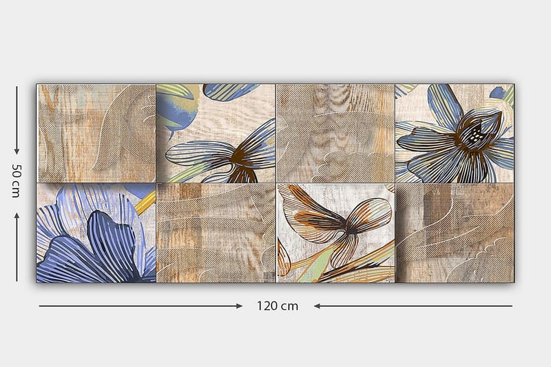 CANVASTAVLA YTY Floral & Botanical Flerfärgad 120x50 cm - Inredning & dekor - Tavlor & konst - Canvastavla