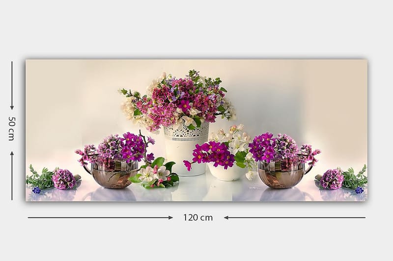 CANVASTAVLA YTY Floral & Botanical Flerfärgad 120x50 cm - Inredning & dekor - Tavlor & konst - Canvastavla