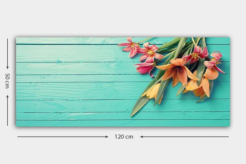 CANVASTAVLA YTY Floral & Botanical Flerfärgad 120x50 cm - Inredning & dekor - Tavlor & konst - Canvastavla