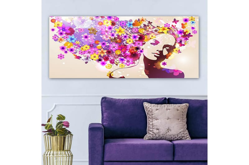CANVASTAVLA YTY Floral & Botanical Flerfärgad 120x50 cm - Inredning & dekor - Tavlor & konst - Canvastavla