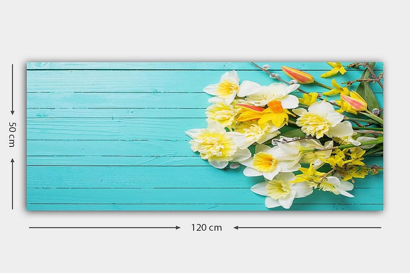 CANVASTAVLA YTY Floral & Botanical Flerfärgad 120x50 cm - Inredning & dekor - Tavlor & konst - Canvastavla