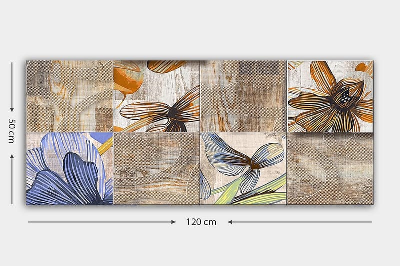 CANVASTAVLA YTY Floral & Botanical Flerfärgad 120x50 cm - Inredning & dekor - Tavlor & konst - Canvastavla