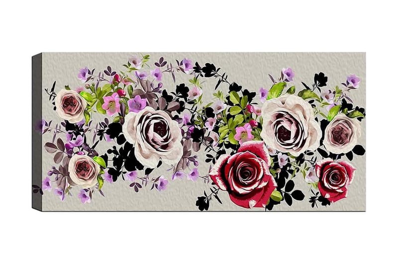 CANVASTAVLA YTY Floral & Botanical Flerfärgad 120x50 cm - Inredning & dekor - Tavlor & konst - Canvastavla