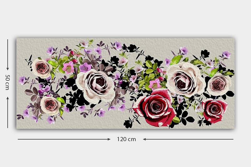 CANVASTAVLA YTY Floral & Botanical Flerfärgad 120x50 cm - Inredning & dekor - Tavlor & konst - Canvastavla