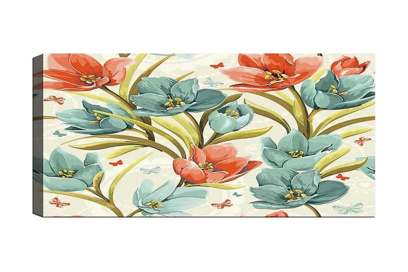 CANVASTAVLA YTY Floral & Botanical Flerfärgad 120x50 cm - Inredning & dekor - Tavlor & konst - Canvastavla