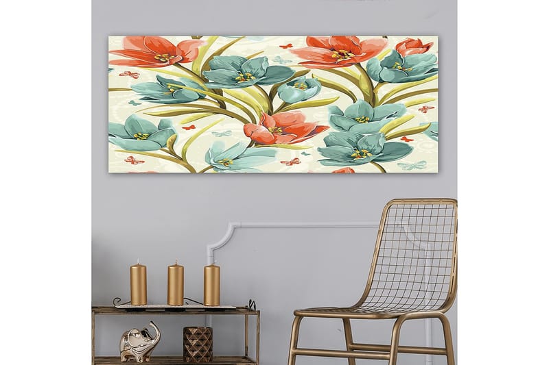 CANVASTAVLA YTY Floral & Botanical Flerfärgad 120x50 cm - Inredning & dekor - Tavlor & konst - Canvastavla