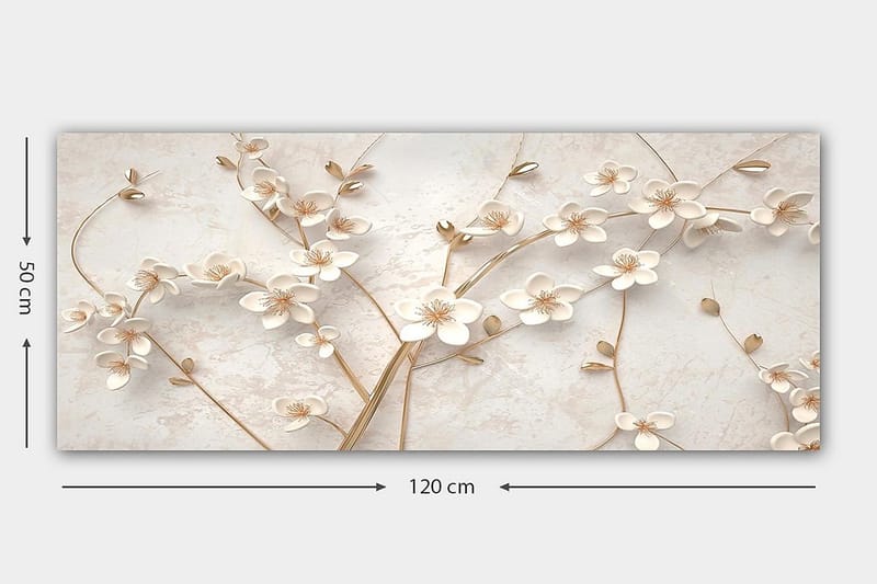 CANVASTAVLA YTY Floral & Botanical Flerfärgad 120x50 cm - Inredning & dekor - Tavlor & konst - Canvastavla