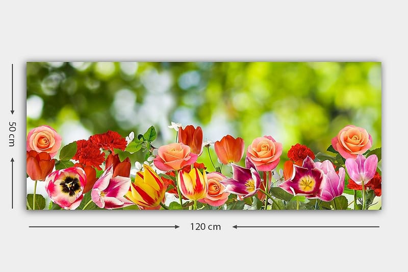 CANVASTAVLA YTY Floral & Botanical Flerfärgad 120x50 cm - Inredning & dekor - Tavlor & konst - Canvastavla