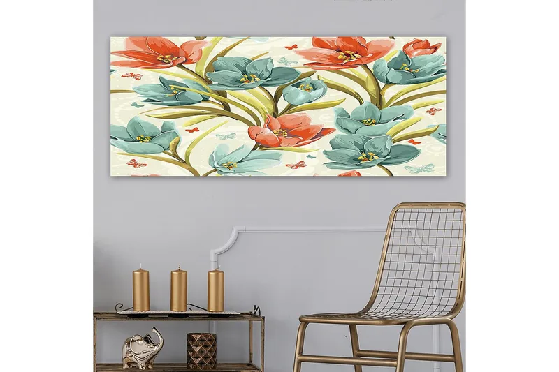 Canvastavla YTY Floral & Botanical Flerfärgad - 120x50 cm - Inredning & dekor - Tavlor & konst - Canvastavla
