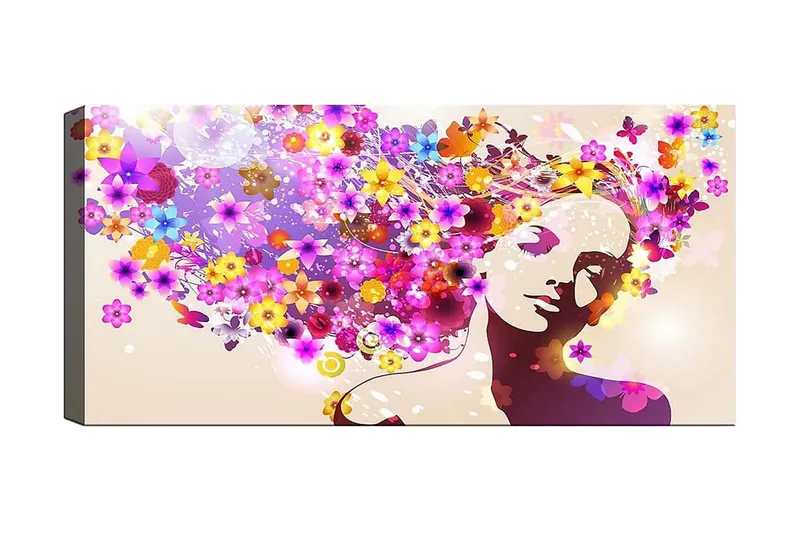 Canvastavla YTY Floral & Botanical Flerfärgad, 120x50 cm