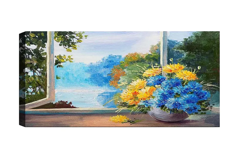 Canvastavla YTY Floral & Botanical Flerfärgad, 120x50 cm