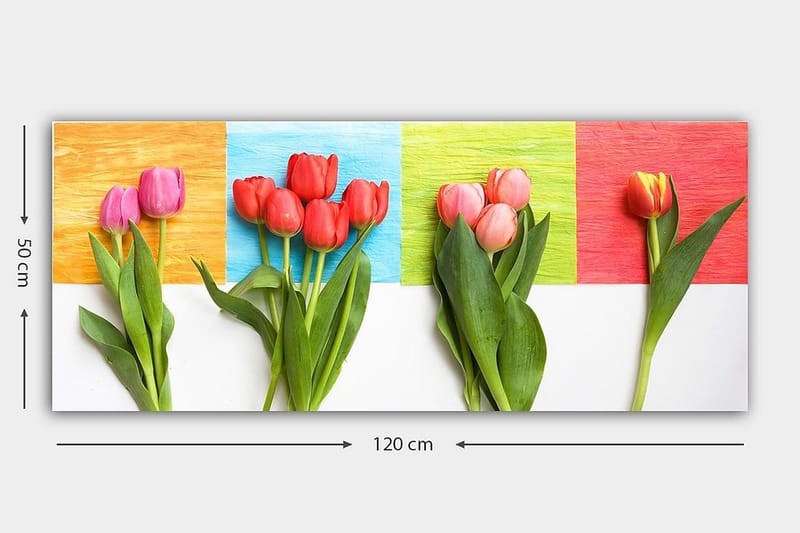 Canvastavla YTY Floral & Botanical Flerfärgad - 120x50 cm - Inredning & dekor - Tavlor & konst - Canvastavla