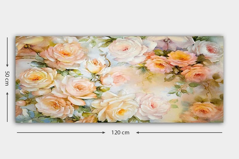 Canvastavla YTY Floral & Botanical Flerfärgad - 120x50 cm - Inredning & dekor - Tavlor & konst - Canvastavla