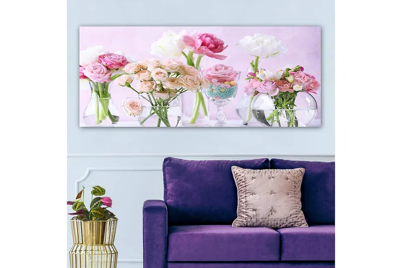 Canvastavla YTY Floral & Botanical Flerfärgad - 120x50 cm - Inredning & dekor - Tavlor & konst - Canvastavla