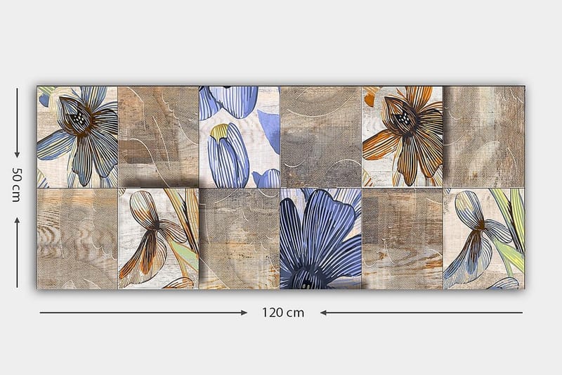 Canvastavla YTY Floral & Botanical Flerfärgad - 120x50 cm - Inredning & dekor - Tavlor & konst - Canvastavla