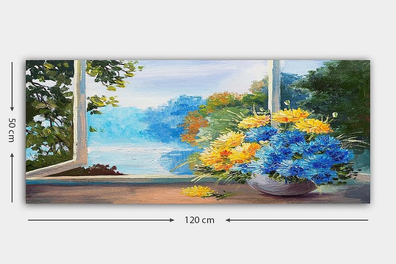 Canvastavla YTY Floral & Botanical Flerfärgad - 120x50 cm - Inredning & dekor - Tavlor & konst - Canvastavla
