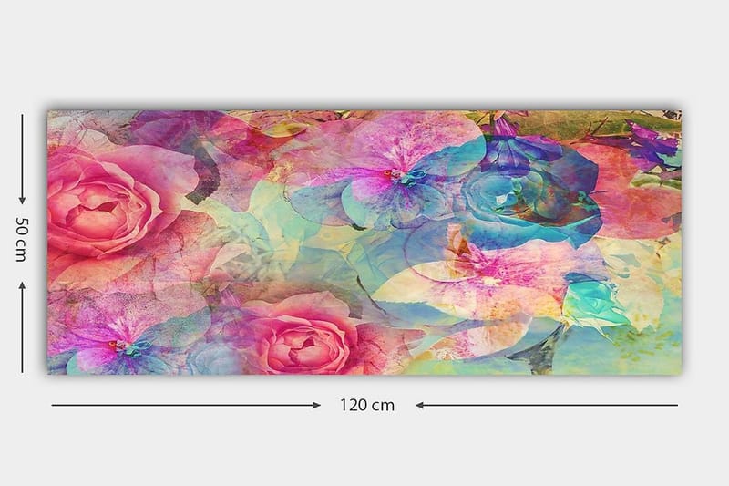Canvastavla YTY Floral & Botanical Flerfärgad - 120x50 cm - Inredning & dekor - Tavlor & konst - Canvastavla