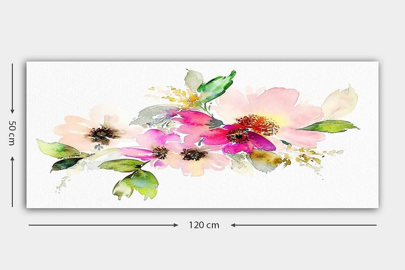 Canvastavla YTY Floral & Botanical Flerfärgad - 120x50 cm - Inredning & dekor - Tavlor & konst - Canvastavla