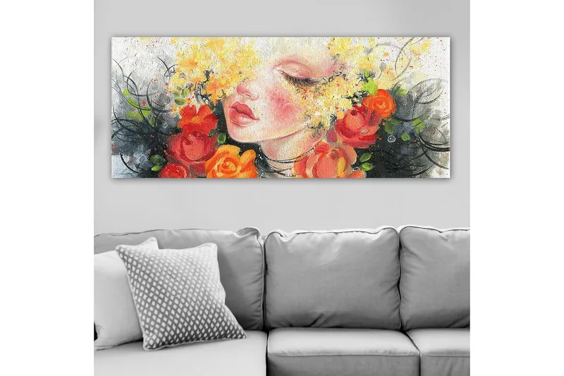 Canvastavla YTY Floral & Botanical Flerfärgad - 120x50 cm - Inredning & dekor - Tavlor & konst - Canvastavla