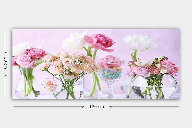 Canvastavla YTY Floral & Botanical Flerfärgad - 120x50 cm - Inredning & dekor - Tavlor & konst - Canvastavla