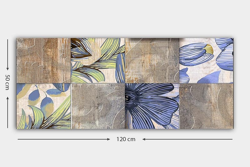Canvastavla YTY Floral & Botanical Flerfärgad - 120x50 cm - Inredning & dekor - Tavlor & konst - Canvastavla