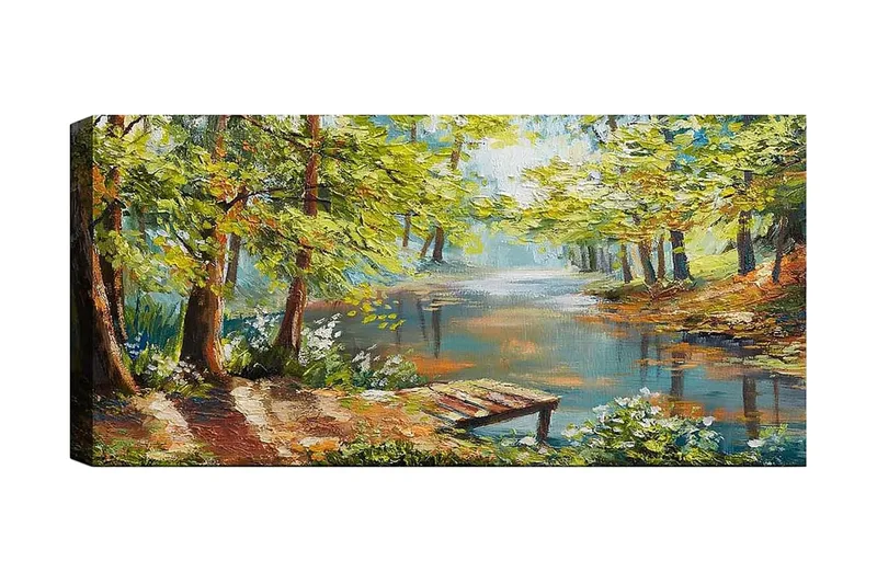 Canvastavla YTY Landscape & Nature Flerfärgad, 120x50 cm