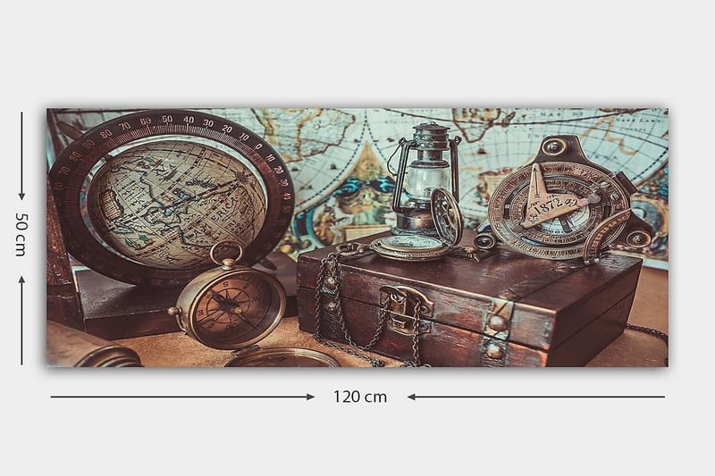 CANVASTAVLA YTY Map Flerfärgad 120x50 cm - Inredning & dekor - Tavlor & konst - Canvastavla