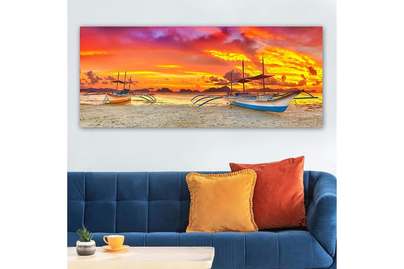 Canvastavla YTY Nautical & Beach Flerfärgad - 120x50 cm - Inredning & dekor - Tavlor & konst - Canvastavla