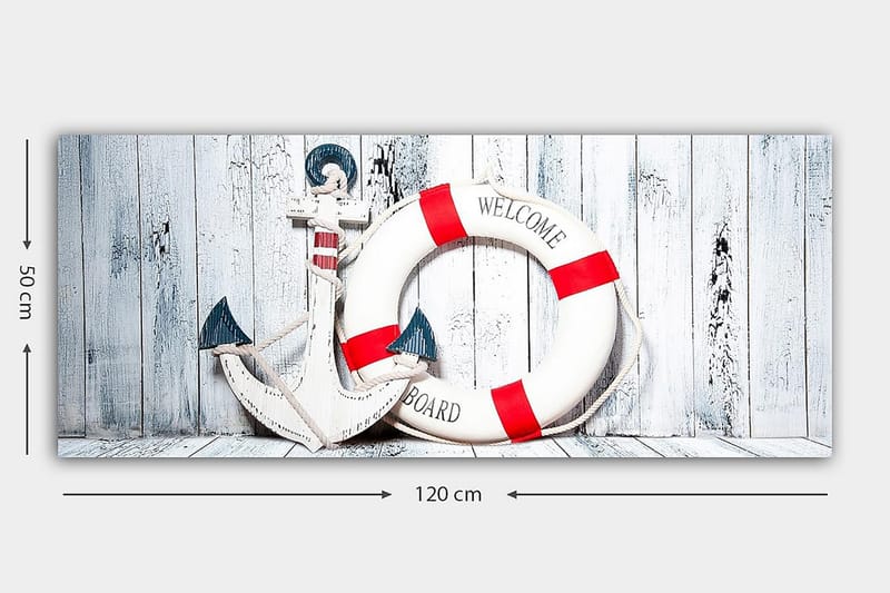 CANVASTAVLA YTY Nautical & Beach Flerfärgad 120x50 cm - Inredning & dekor - Tavlor & konst - Canvastavla