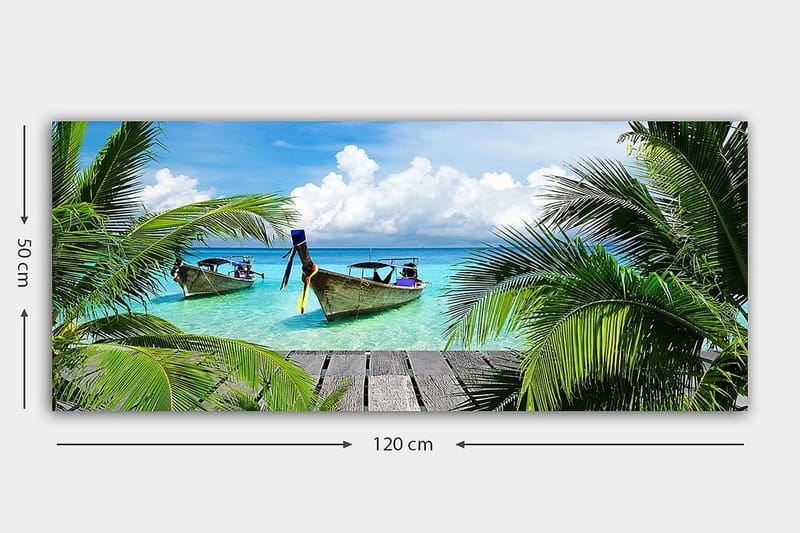 CANVASTAVLA YTY Nautical & Beach Flerfärgad 120x50 cm - Inredning & dekor - Tavlor & konst - Canvastavla