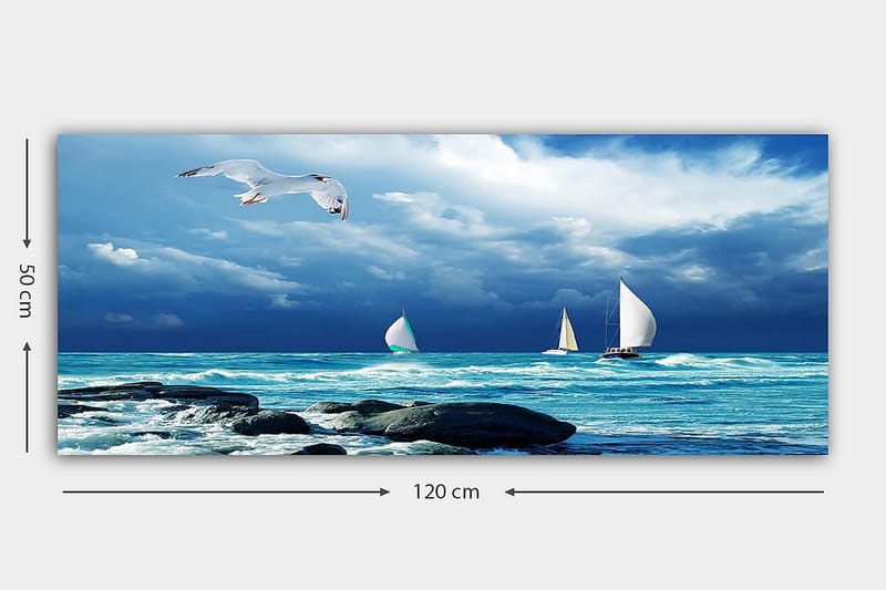 CANVASTAVLA YTY Nautical & Beach Flerfärgad 120x50 cm - Canvastavla