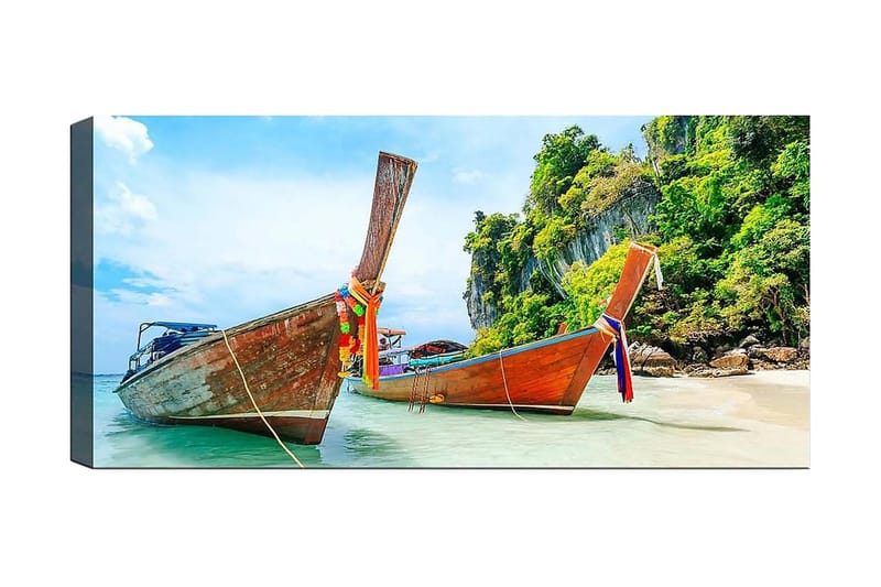 Canvastavla YTY Nautical & Beach Flerfärgad - 120x50 cm - Inredning & dekor - Tavlor & konst - Canvastavla