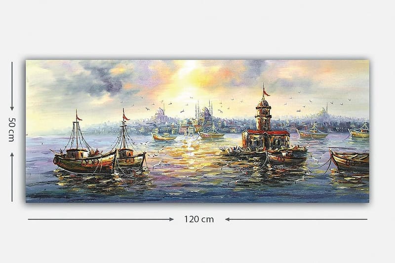 Canvastavla YTY Nautical & Beach Flerfärgad - 120x50 cm - Inredning & dekor - Tavlor & konst - Canvastavla